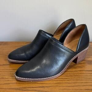 Madewell Brady Women’s Size 7 Lowcut Bootie Black Leather Shoes #K4973